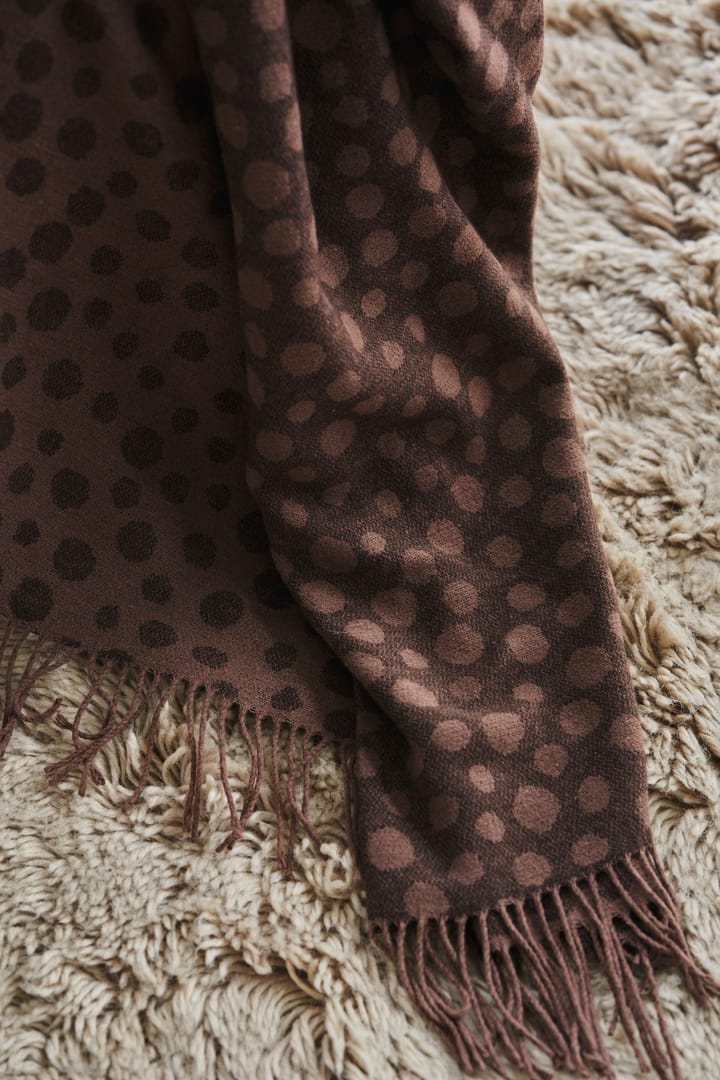 Droplets katoenen plaid 130x185 cm, Bruin Scandi Living