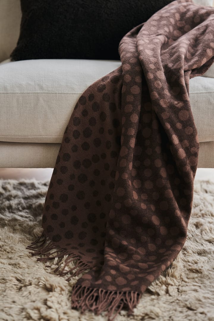 Droplets katoenen plaid 130x185 cm, Bruin Scandi Living