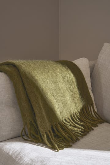 Dune mohair plaid 130x170 cm - Olive - Scandi Living
