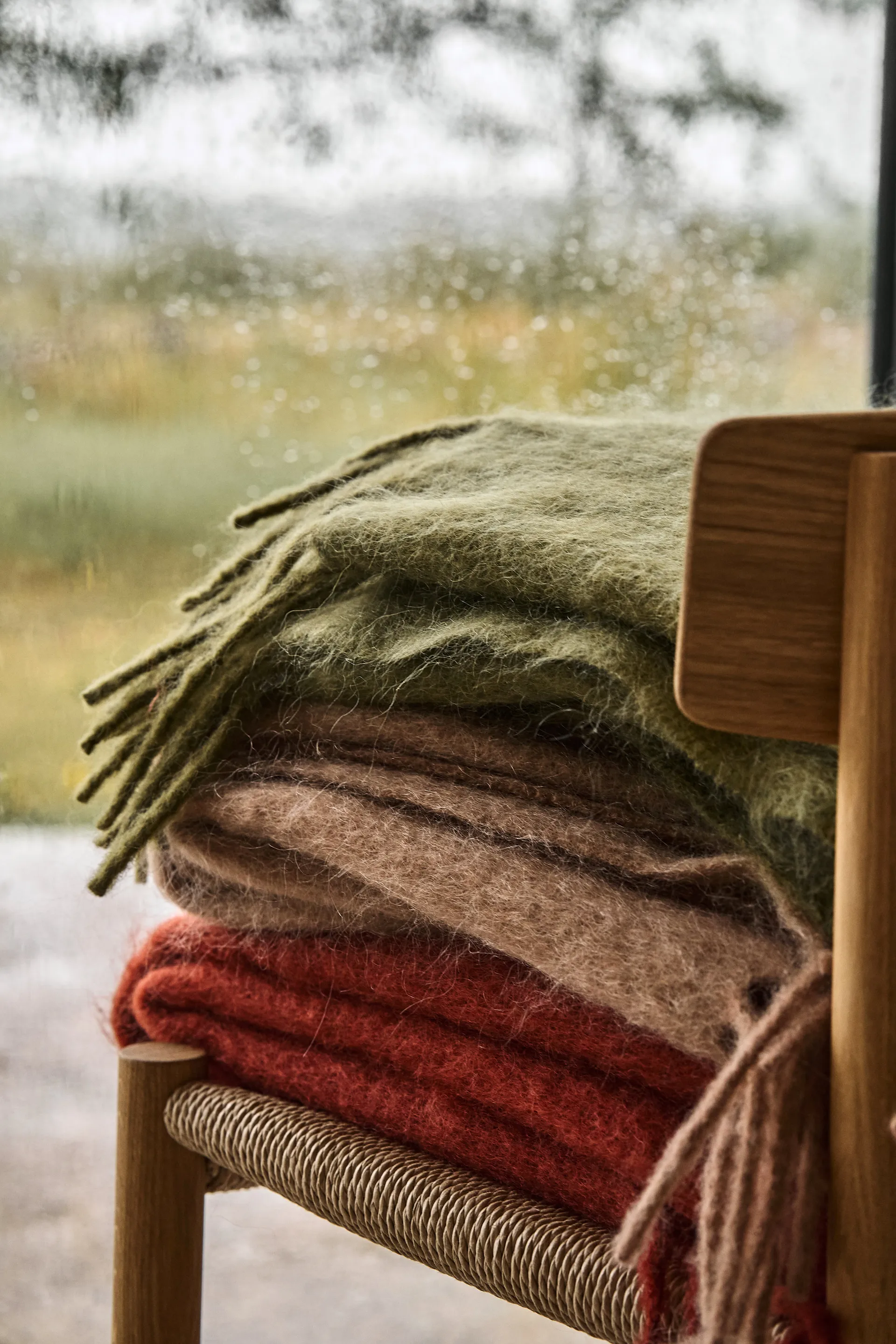 Dune mohair plaid 130x170 cm, Wheat Scandi Living