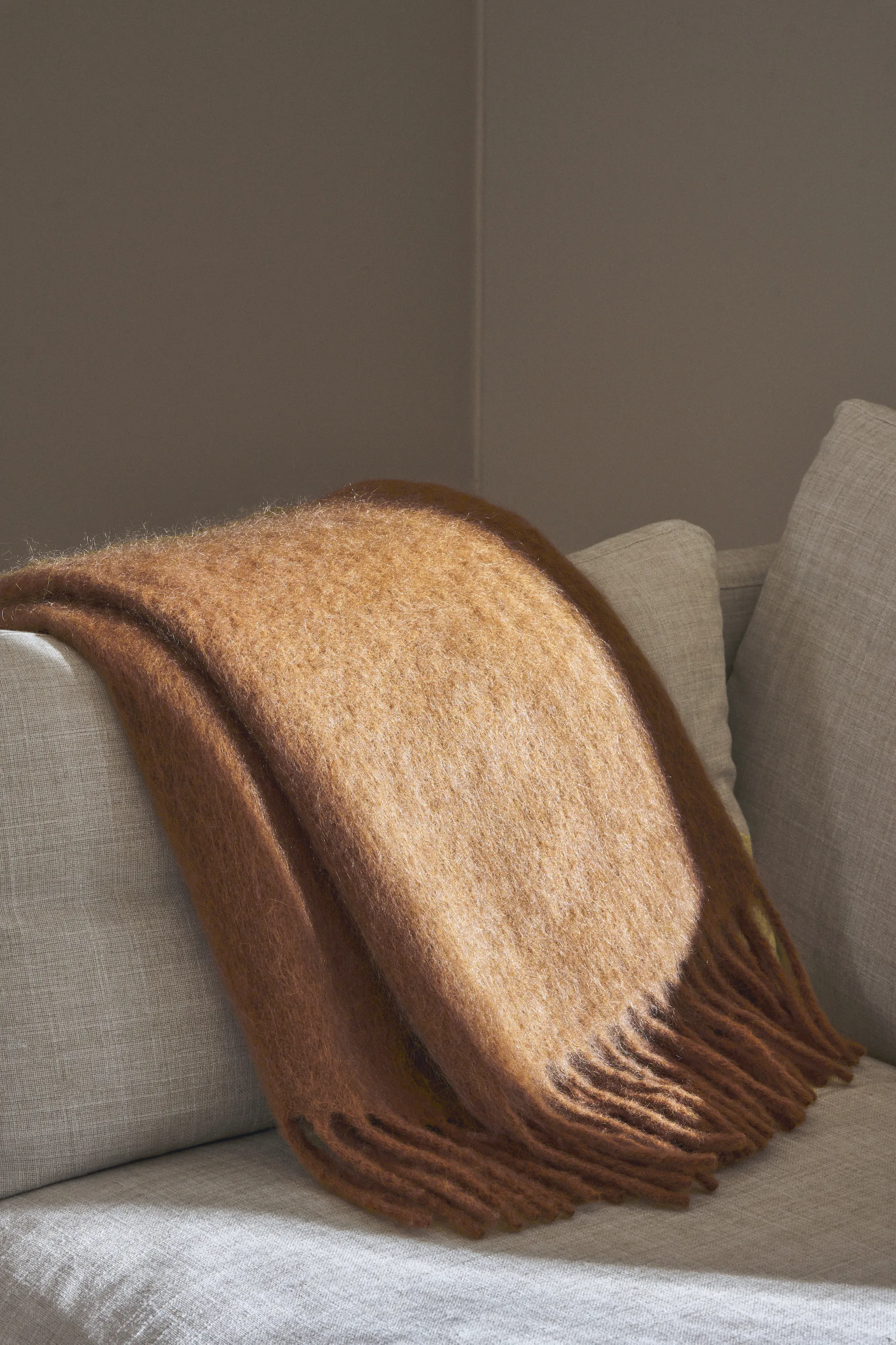 Dune mohair plaid 130x170 cm, Wheat Scandi Living