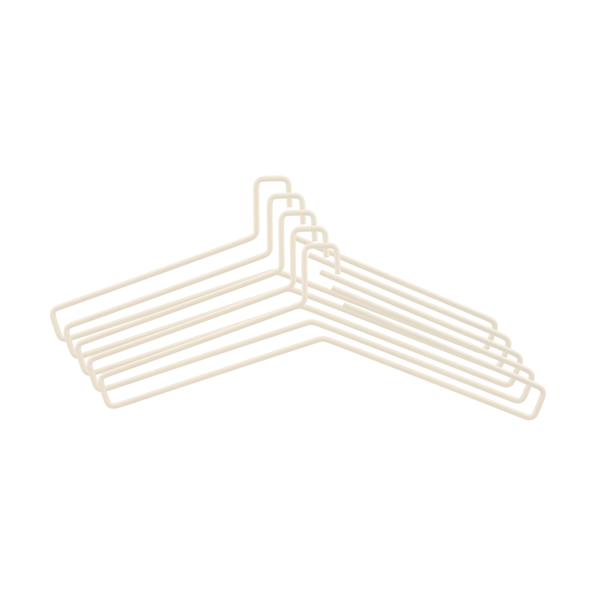 Scandi Living Edge hanger 5-pack Beige | Scandinavisch Interieur | Kapstokken & hangrekken | Beige