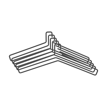 Edge hanger 5-pack - Black - Scandi Living