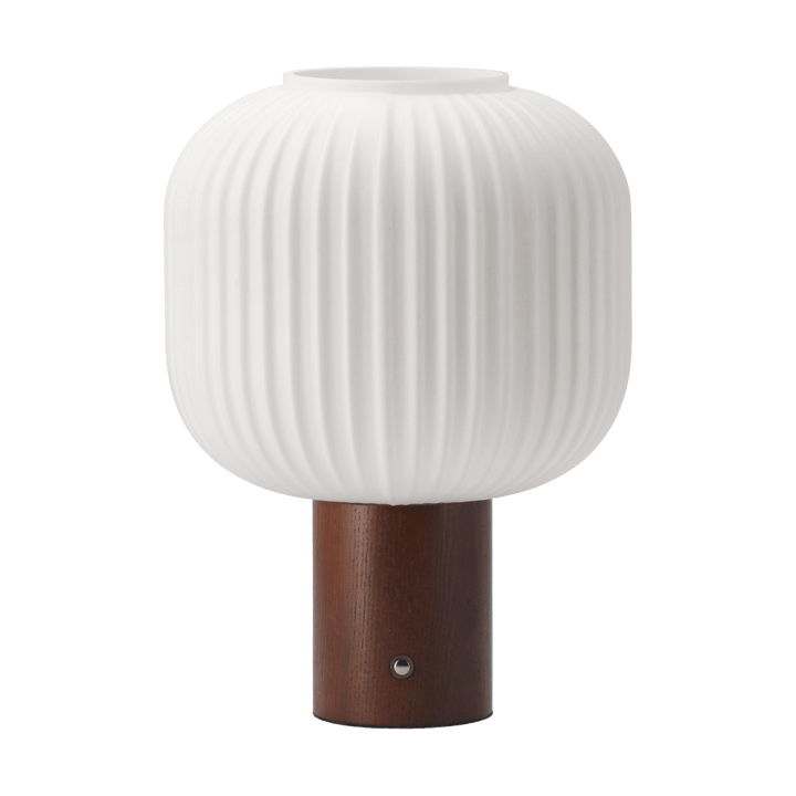 Fair draagbare tafellamp - Matglas-Donker gebeitst essenhout - Scandi Living