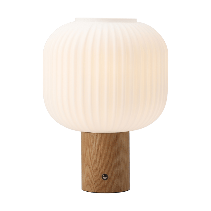 Fair draagbare tafellamp, Matglas-essenhout Scandi Living