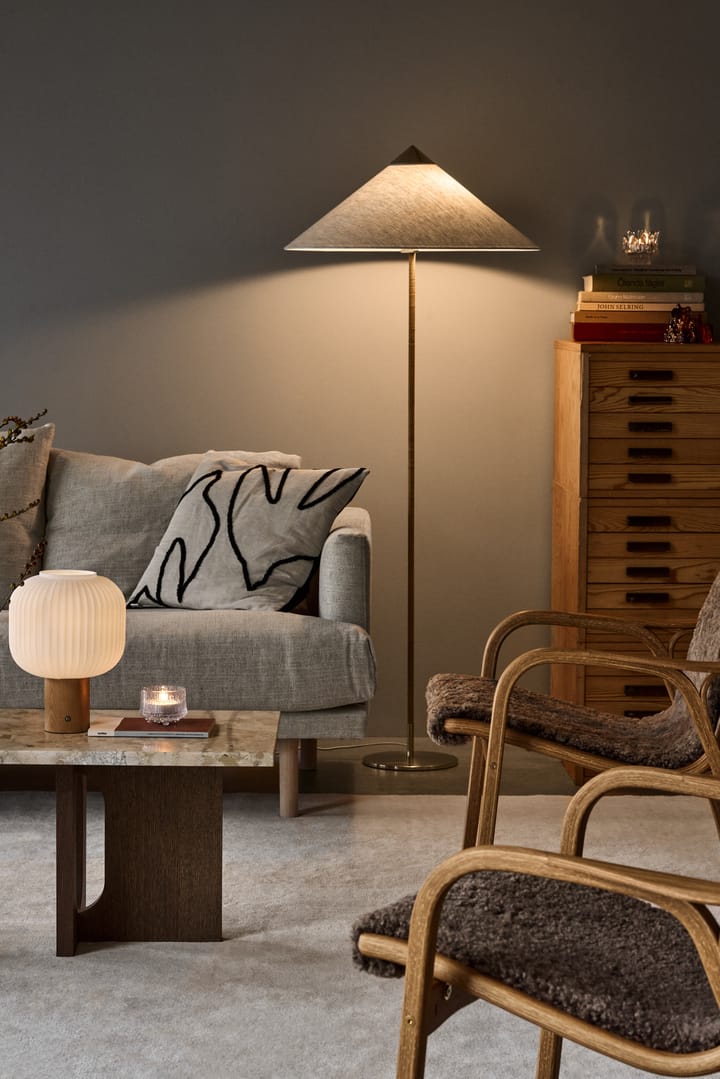 Fair draagbare tafellamp, Matglas-essenhout Scandi Living