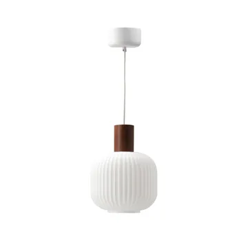 Fair hanglamp Ø20cm - Frosted glas-donker gebeitst es. - Scandi Living