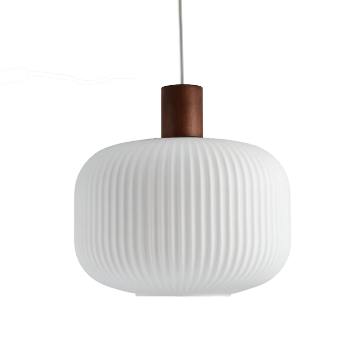 Fair plafondlamp Ø30 cm - Matglas-donkergebeitst essenhout - Scandi Living