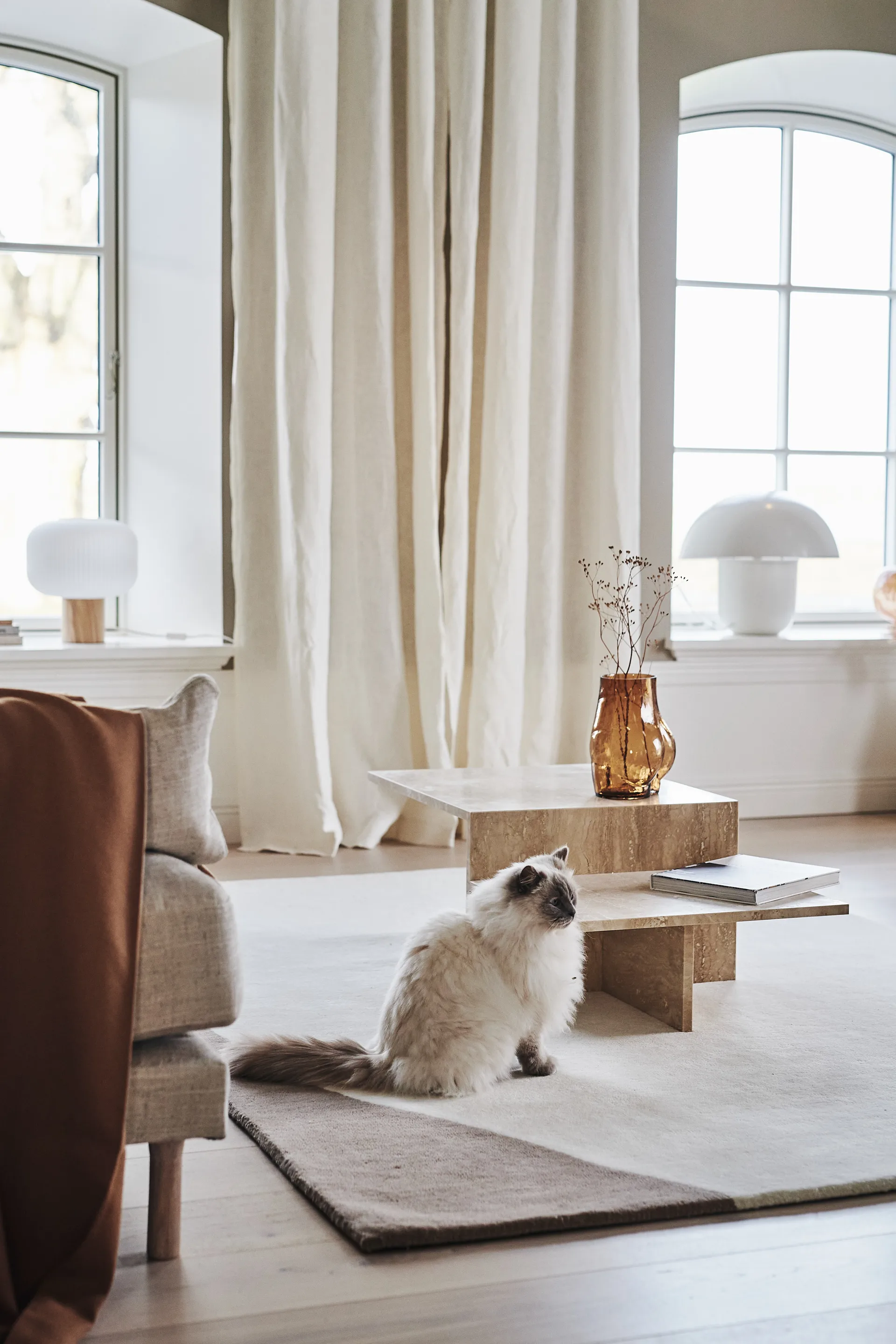 Fair tafellamp 34,5 cm, Bevroren glas-esp Scandi Living