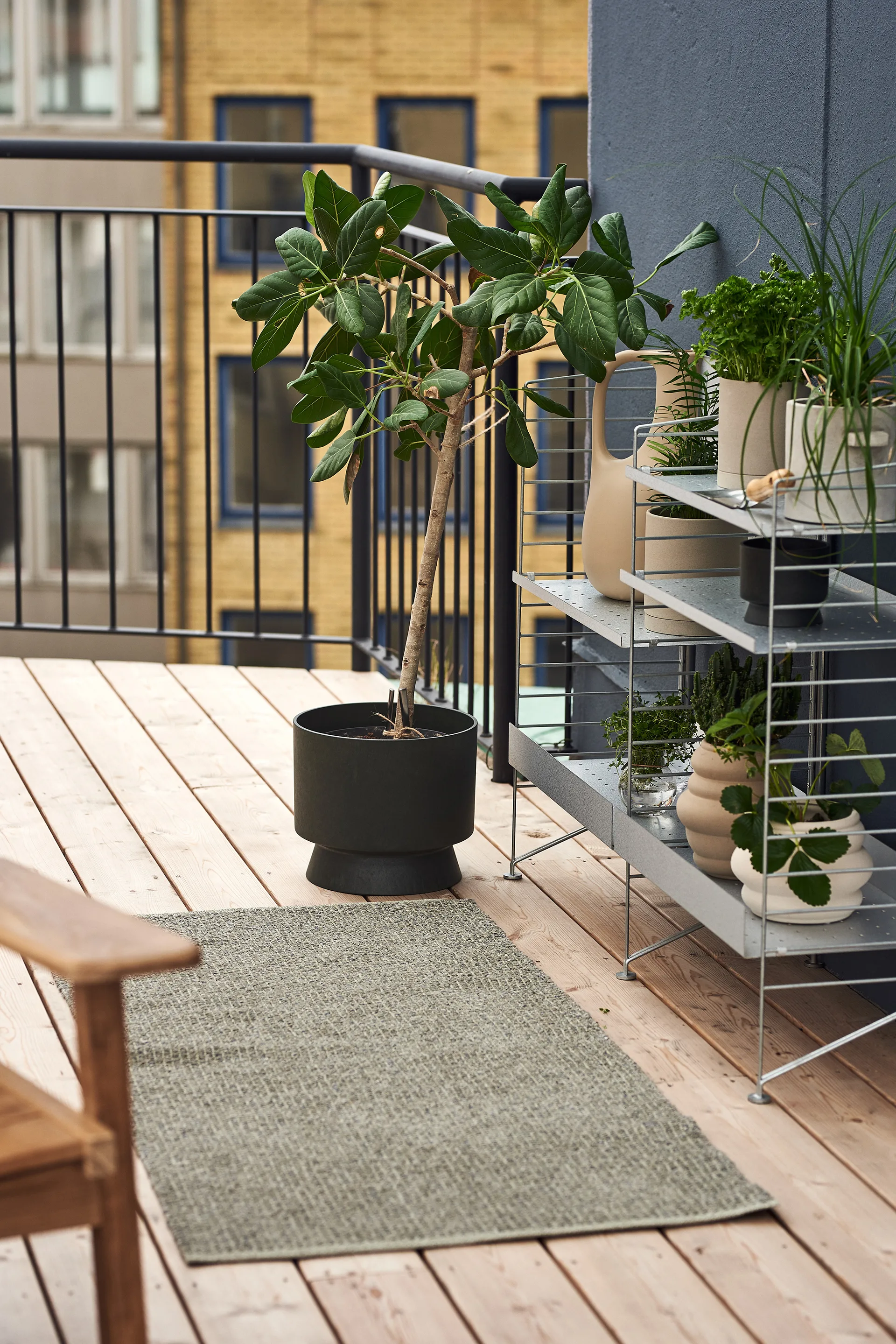 Fallow vloerkleed dusty green, 70x200cm Scandi Living