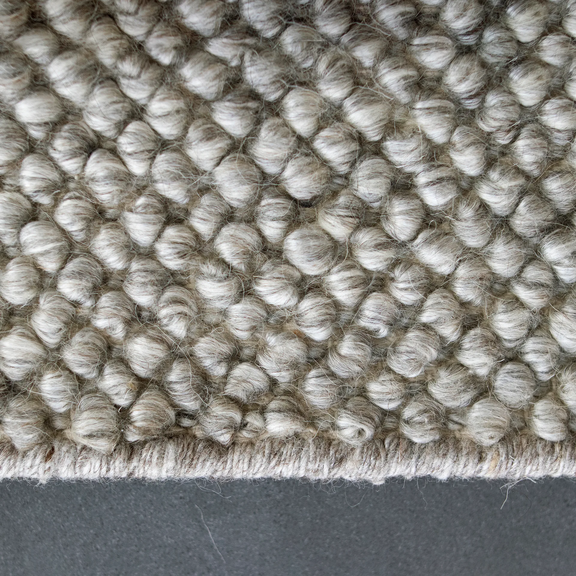 Flock vloerkleed natuurgrijs, 200x300 cm Scandi Living