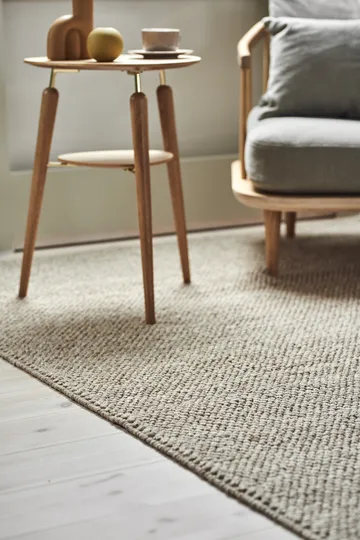 Flock wollen vloerkleed beige - 170x240 cm - Scandi Living