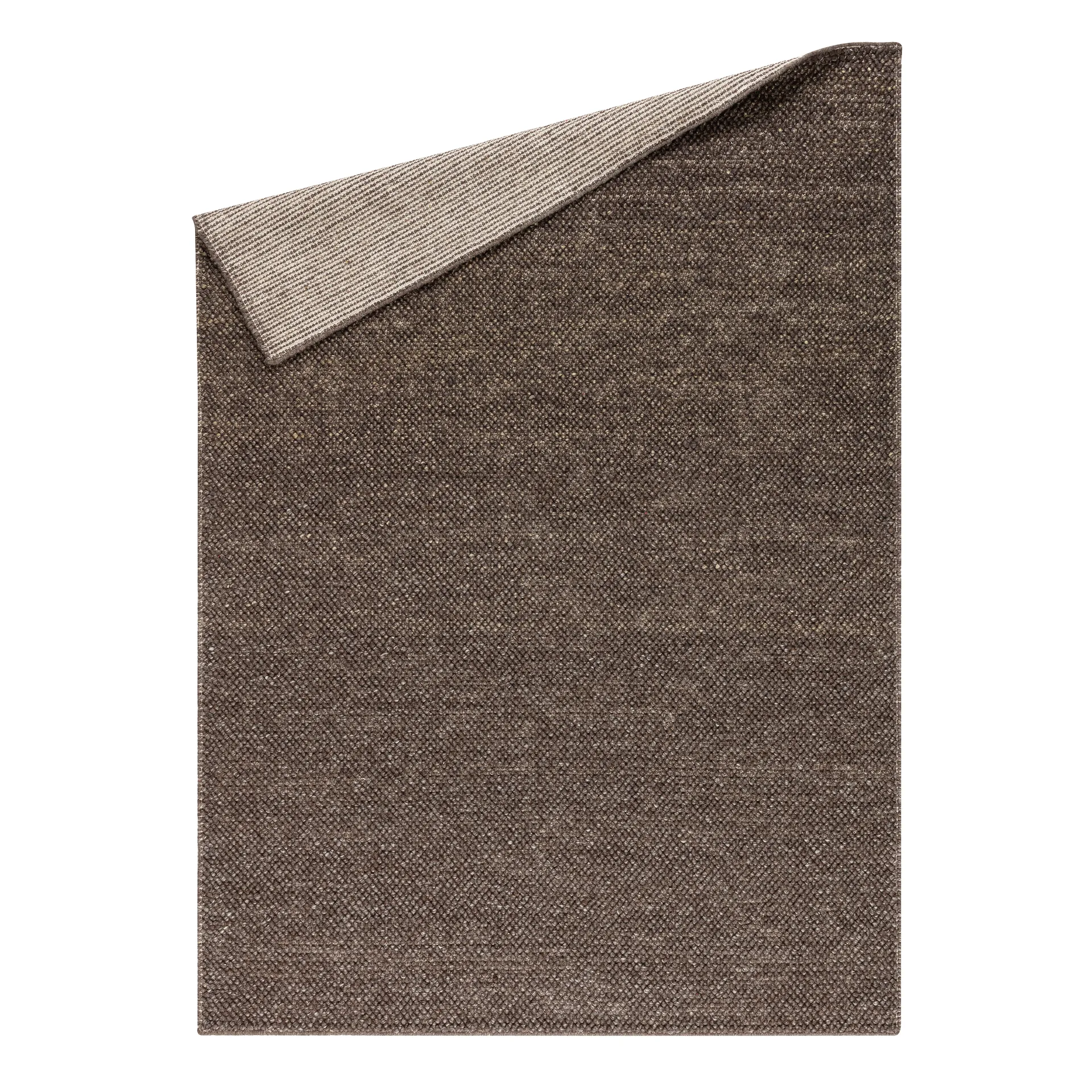 Flock wollen vloerkleed natuurbruin, 170x240 cm Scandi Living
