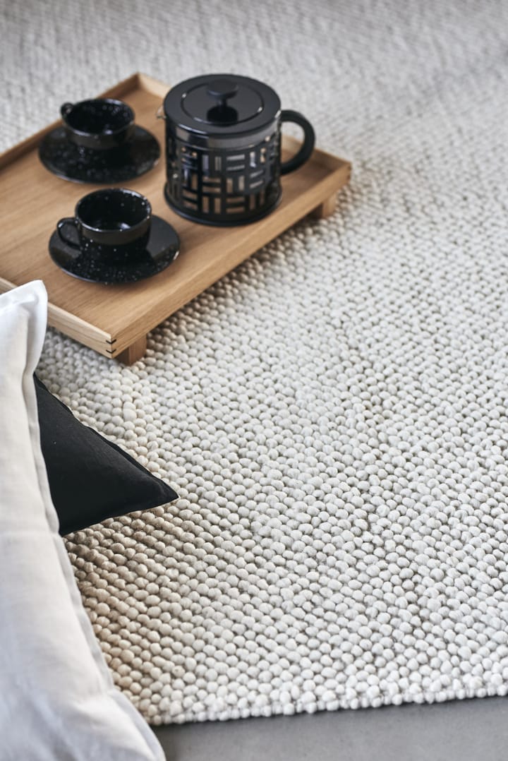 Flock wollen vloerkleed natuurwit, 170x240 cm Scandi Living