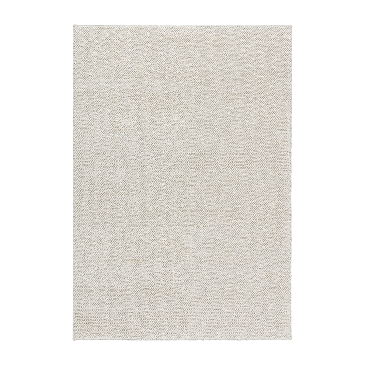 Scandi Living Flock wollen vloerkleed natuurwit 200x300 cm