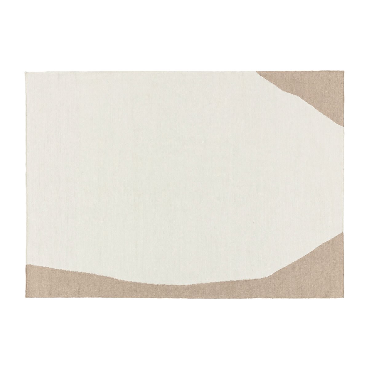 Scandi Living Flow kelim vloerkleed wit-beige 170x240 cm