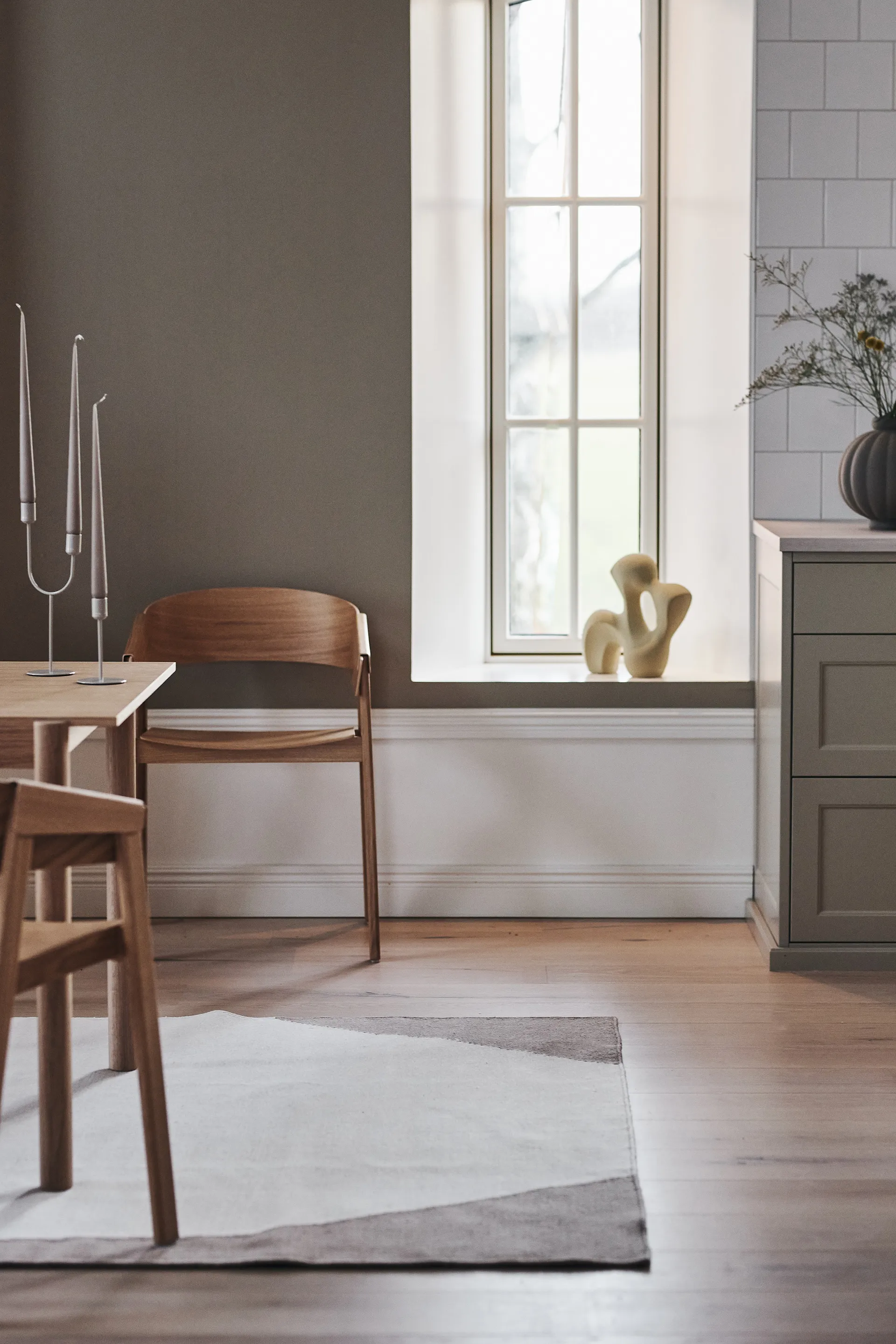 Flow kelim vloerkleed wit-beige, 170x240 cm Scandi Living