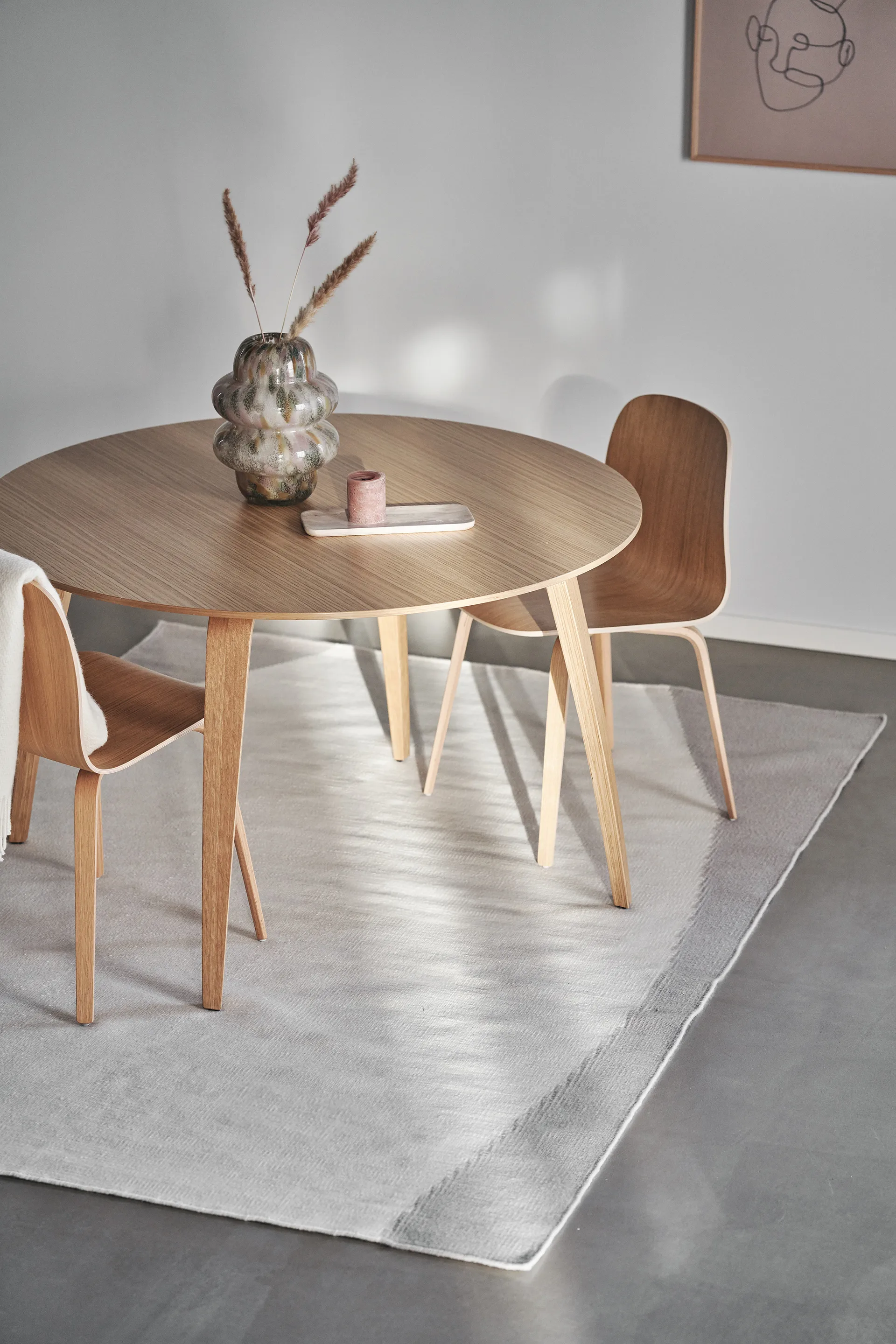 Flow kelim vloerkleed wit-grijs, 170x240 cm Scandi Living