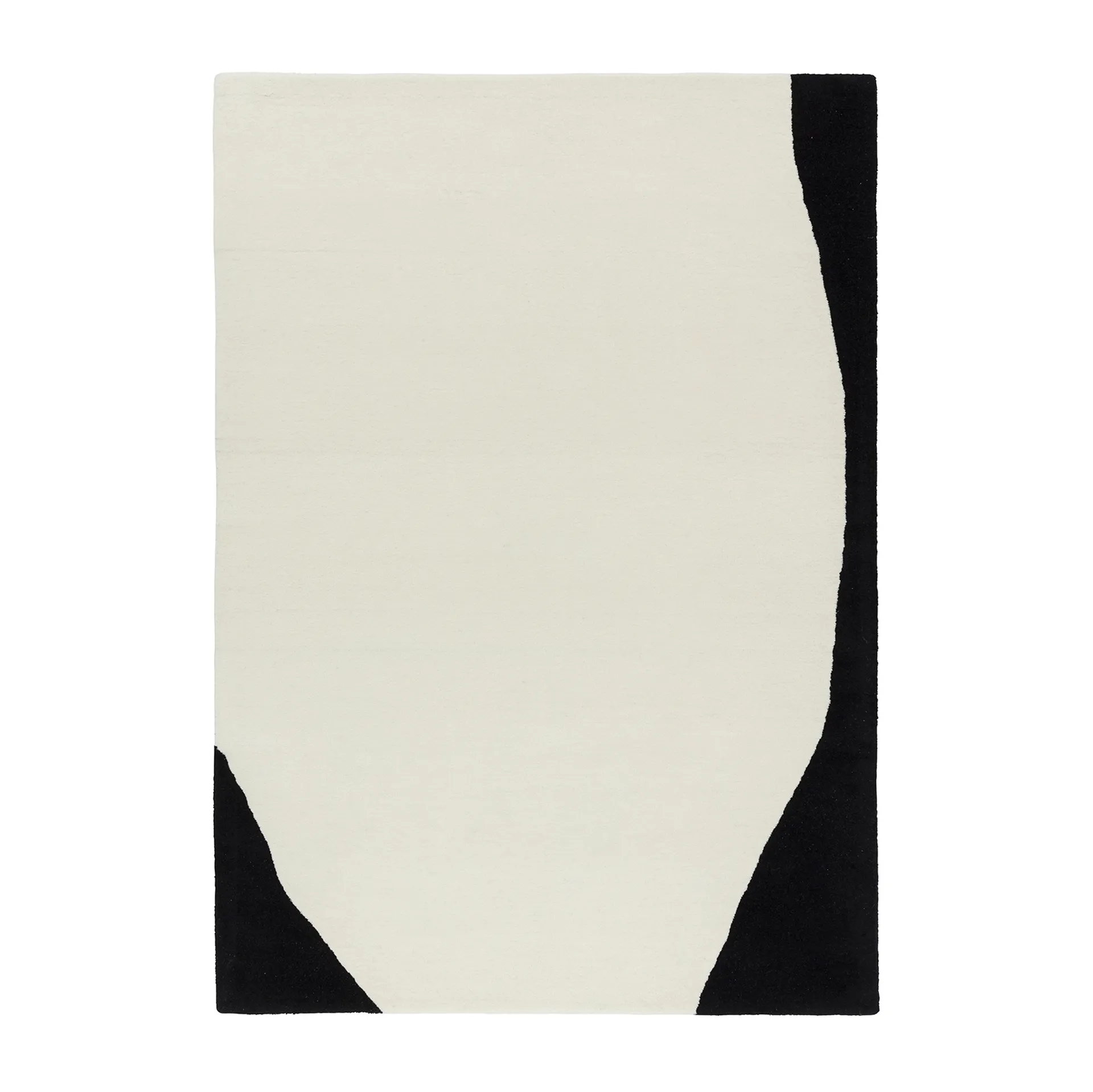 Flow wollen vloerkleed wit-zwart, 170x240 cm Scandi Living