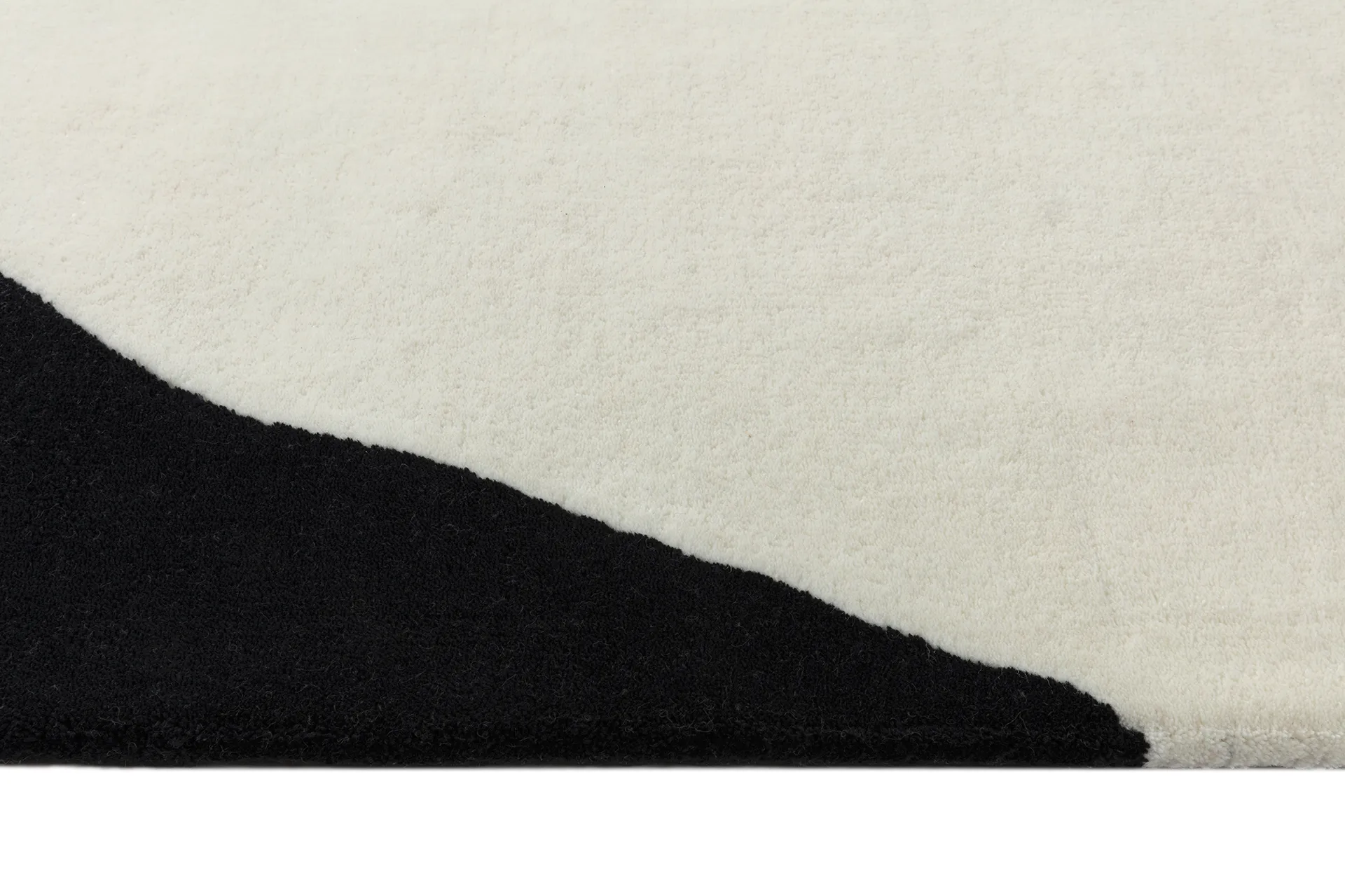 Flow wollen vloerkleed wit-zwart, 170x240 cm Scandi Living