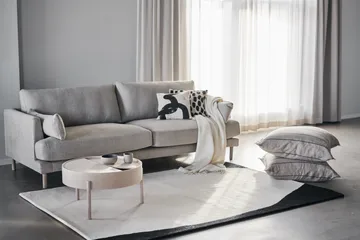 Flow wollen vloerkleed wit-zwart - 170x240 cm - Scandi Living