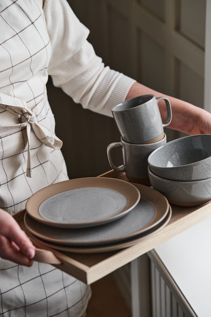 Fossil bordje Ø21 cm, Grijs Scandi Living