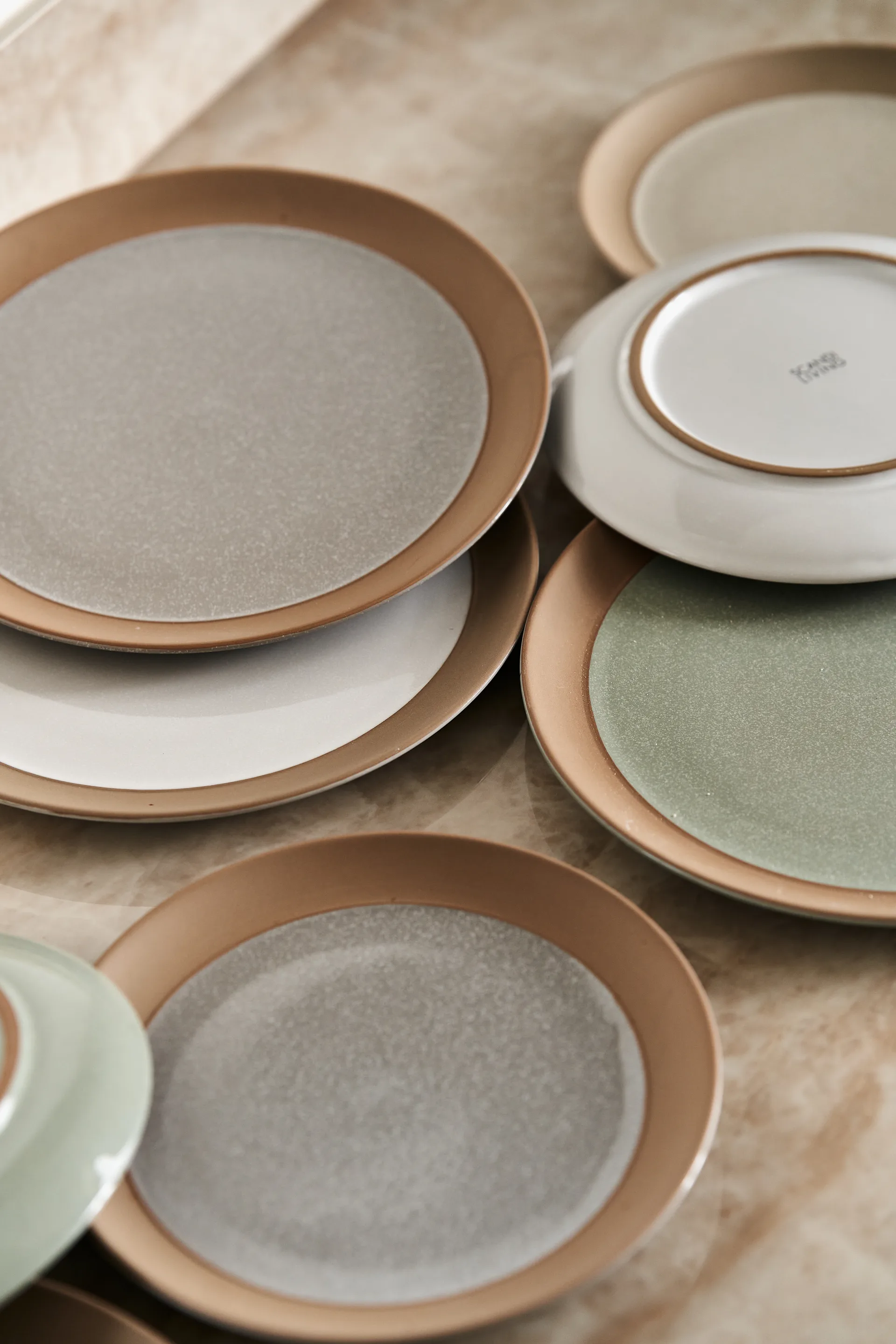 Fossil bordje Ø21 cm, Grijs Scandi Living