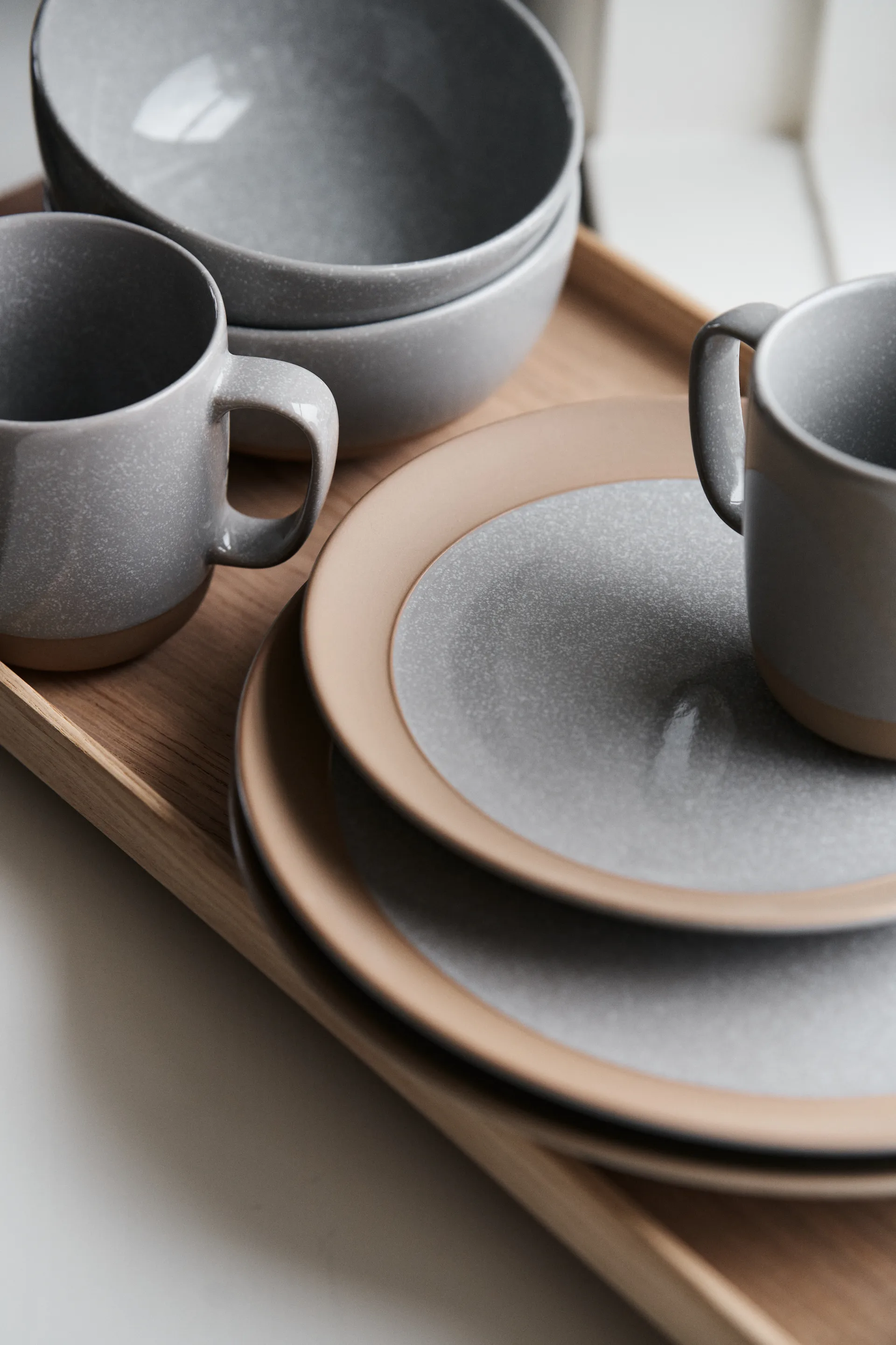 Fossil bordje Ø21 cm, Grijs Scandi Living