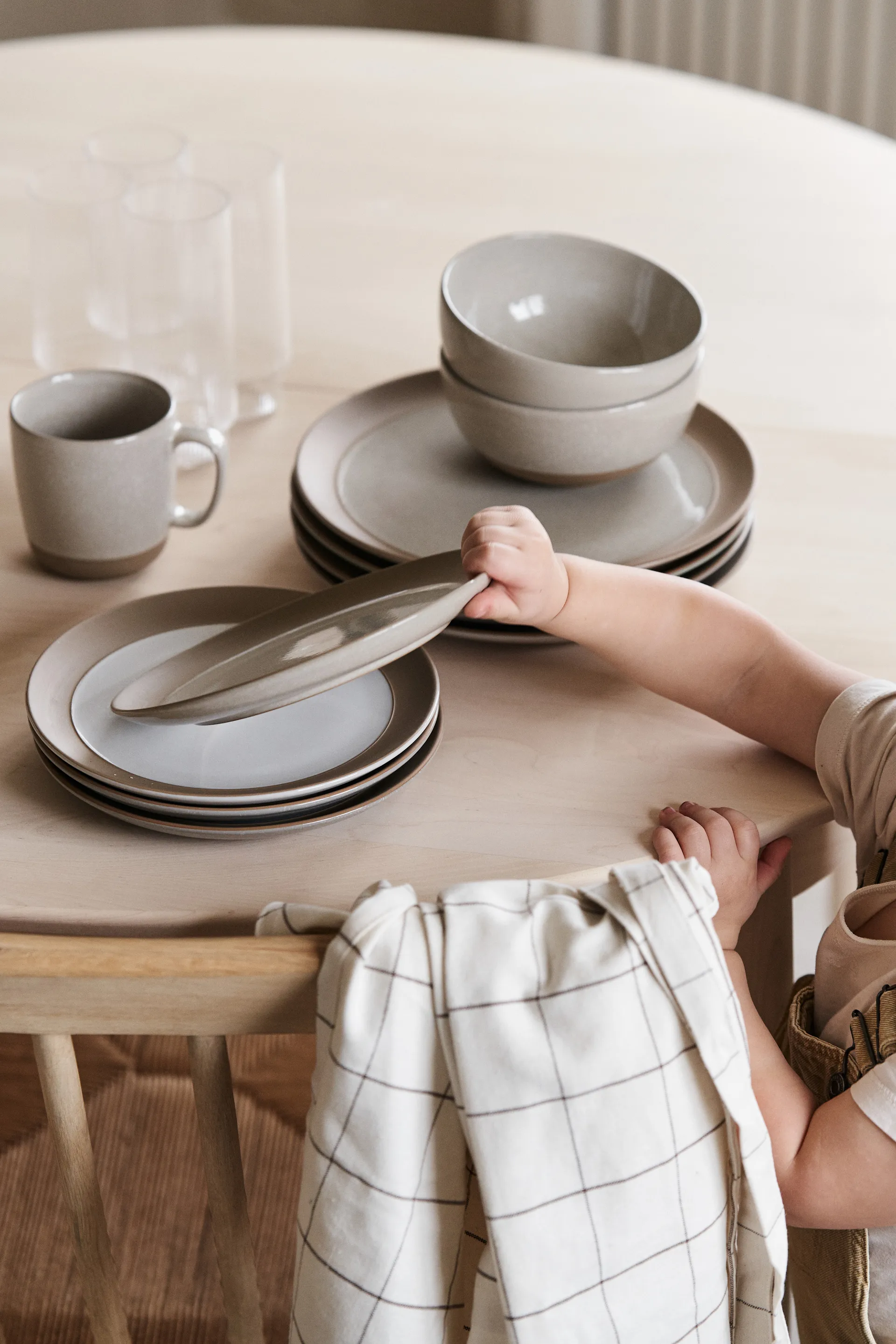 Fossil bordje Ø21 cm, Wit Scandi Living