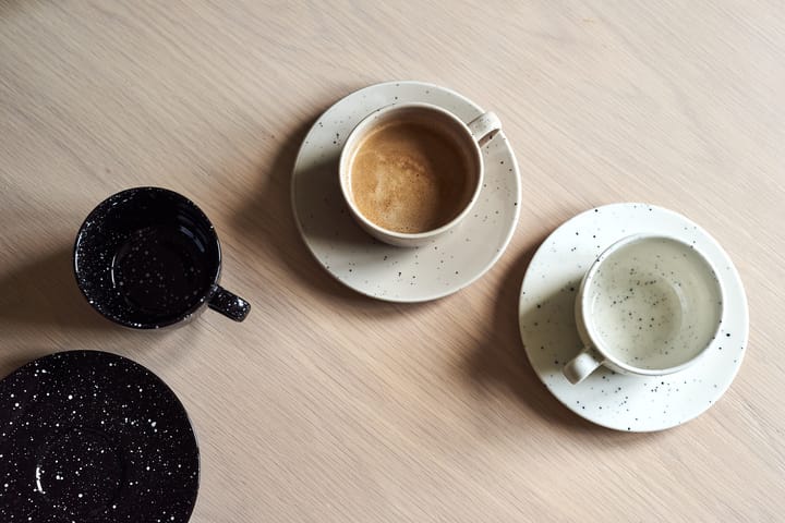 Freckle kop met schotel 26 cl, Zwart Scandi Living