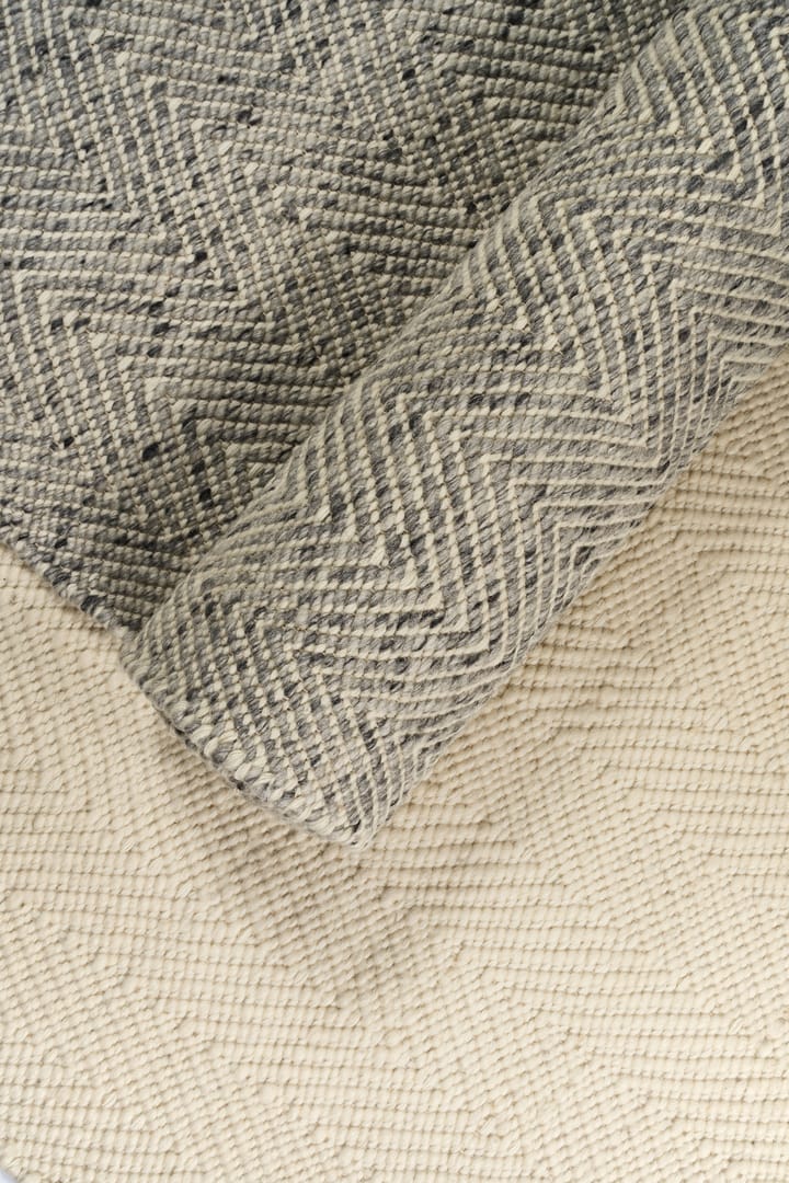 Furrow vloerkleed natuurwit/grijs, 80x240 cm Scandi Living