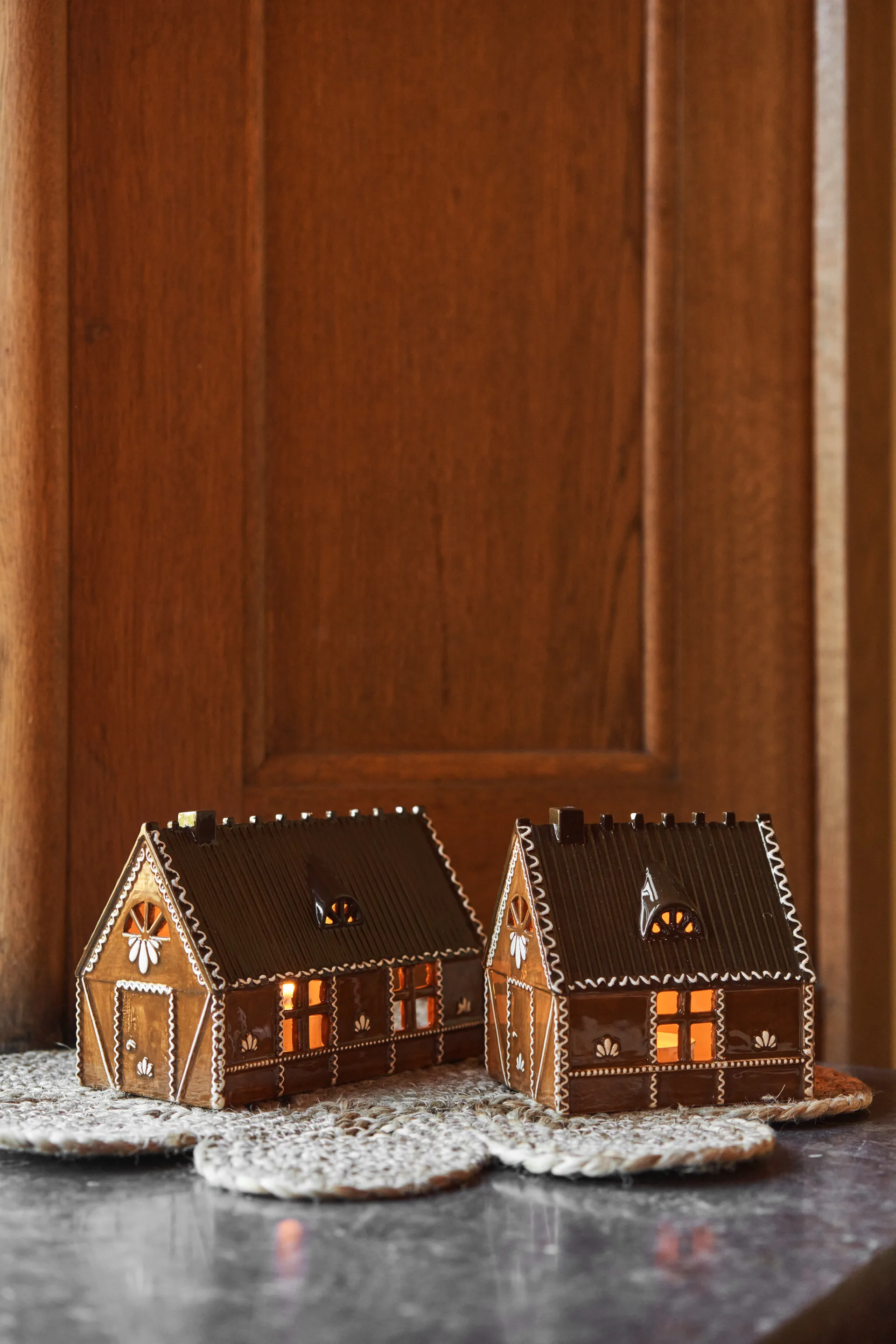 Ginger bread lichthuisje, 18 cm Scandi Living