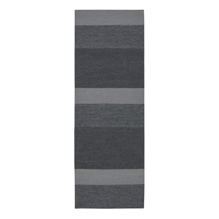 Granite wollen vloerkleed donkergrijs - 80 x 240 cm. - Scandi Living