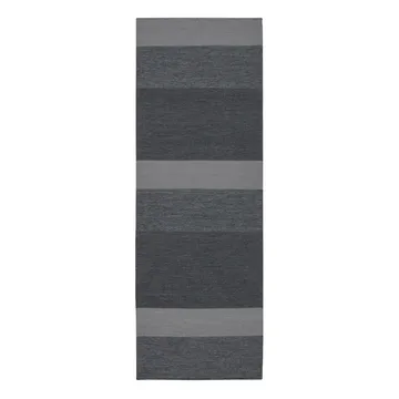 Granite wollen vloerkleed donkergrijs - 80 x 240 cm. - Scandi Living