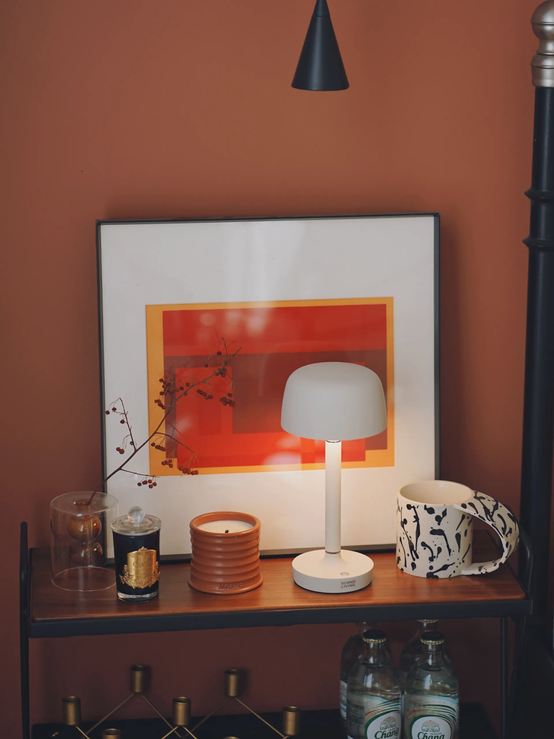 Halo draagbare tafellamp 25,5 cm, Beige Scandi Living