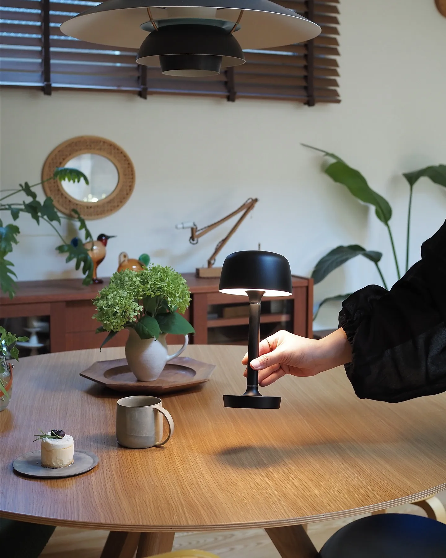 Halo draagbare tafellamp 25,5 cm, Black Scandi Living