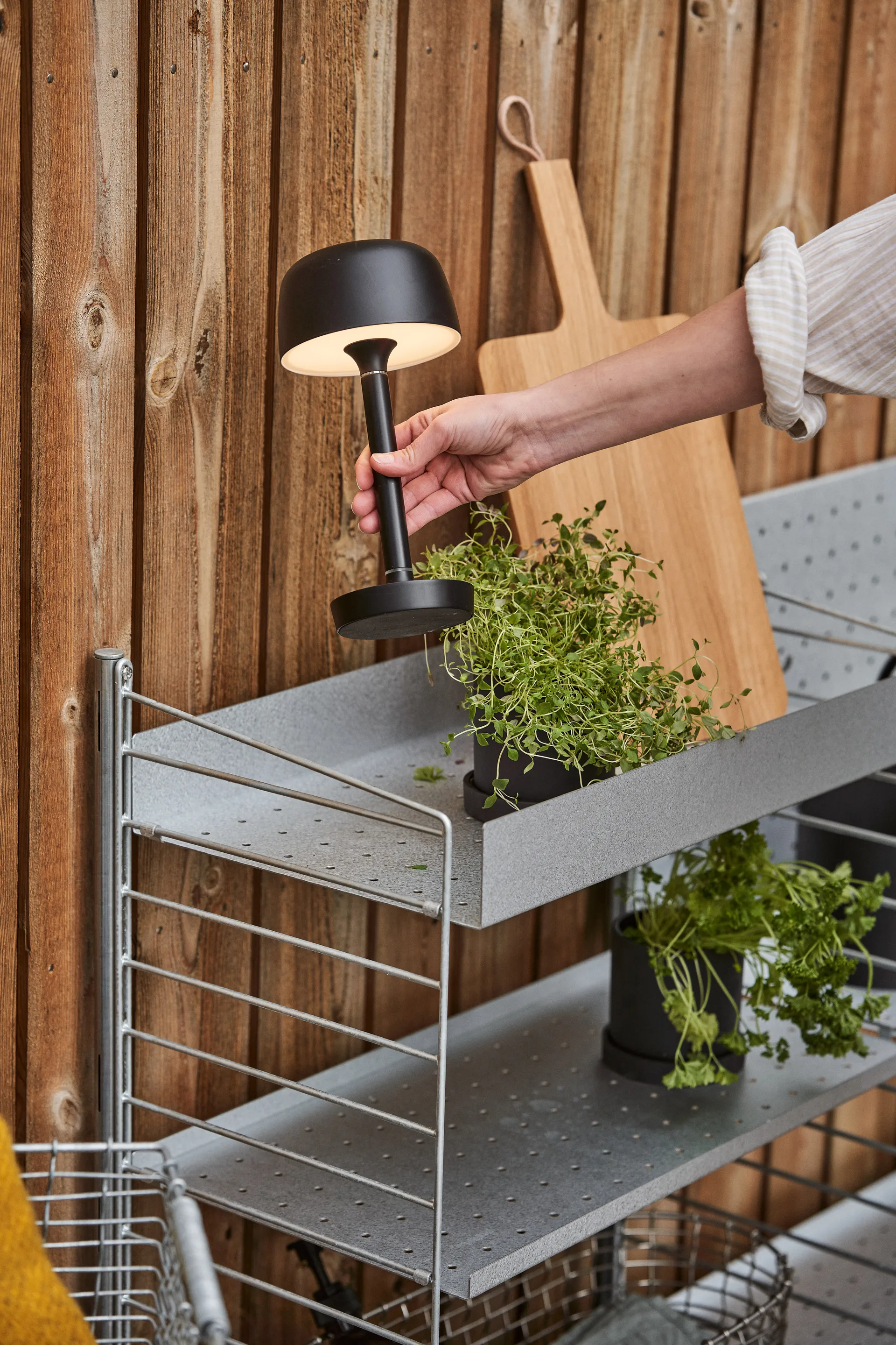 Halo draagbare tafellamp 25,5 cm, Black Scandi Living