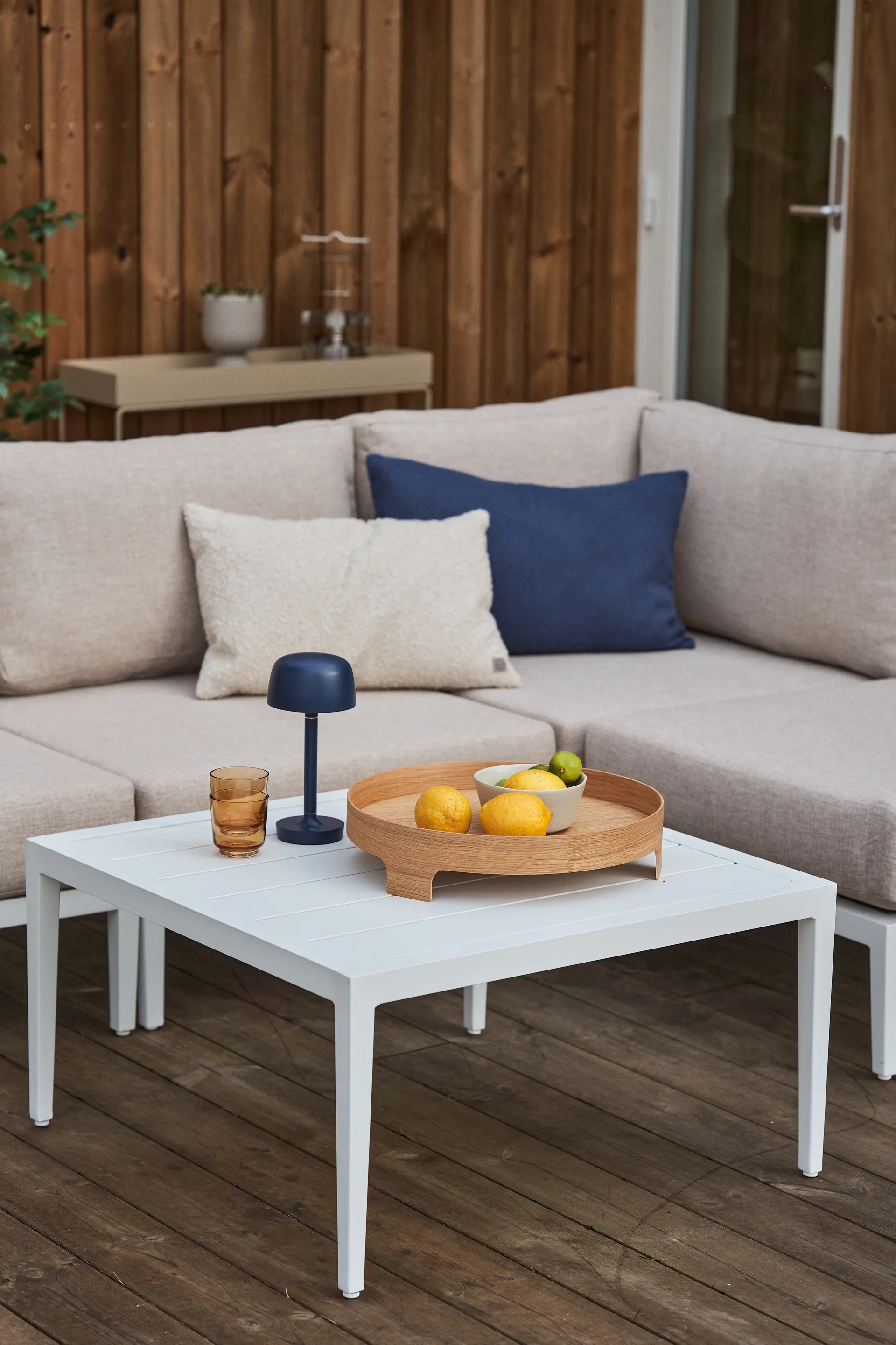 Halo draagbare tafellamp 25,5 cm, Blue Scandi Living