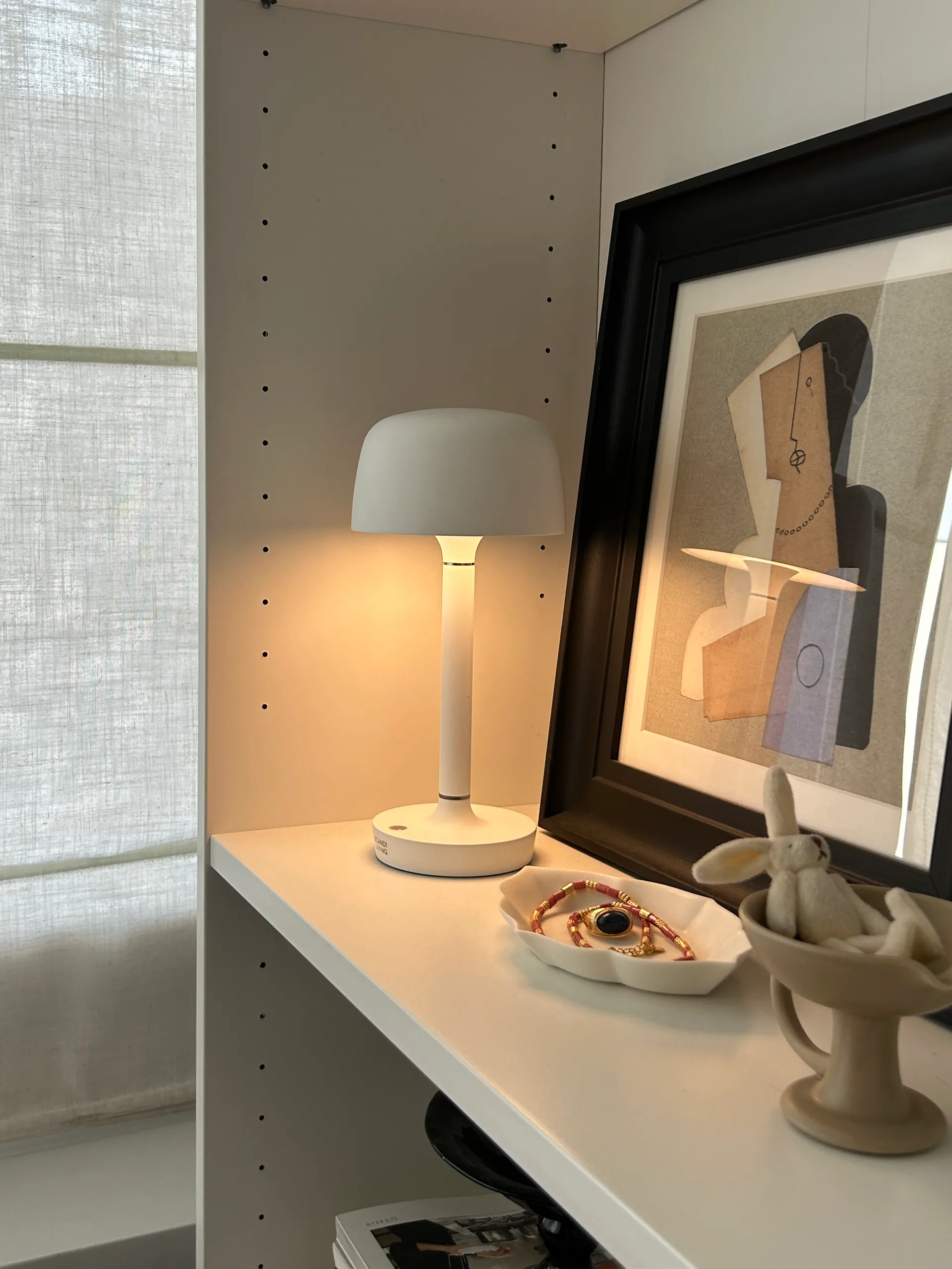 Halo draagbare tafellamp 25,5 cm, White Scandi Living