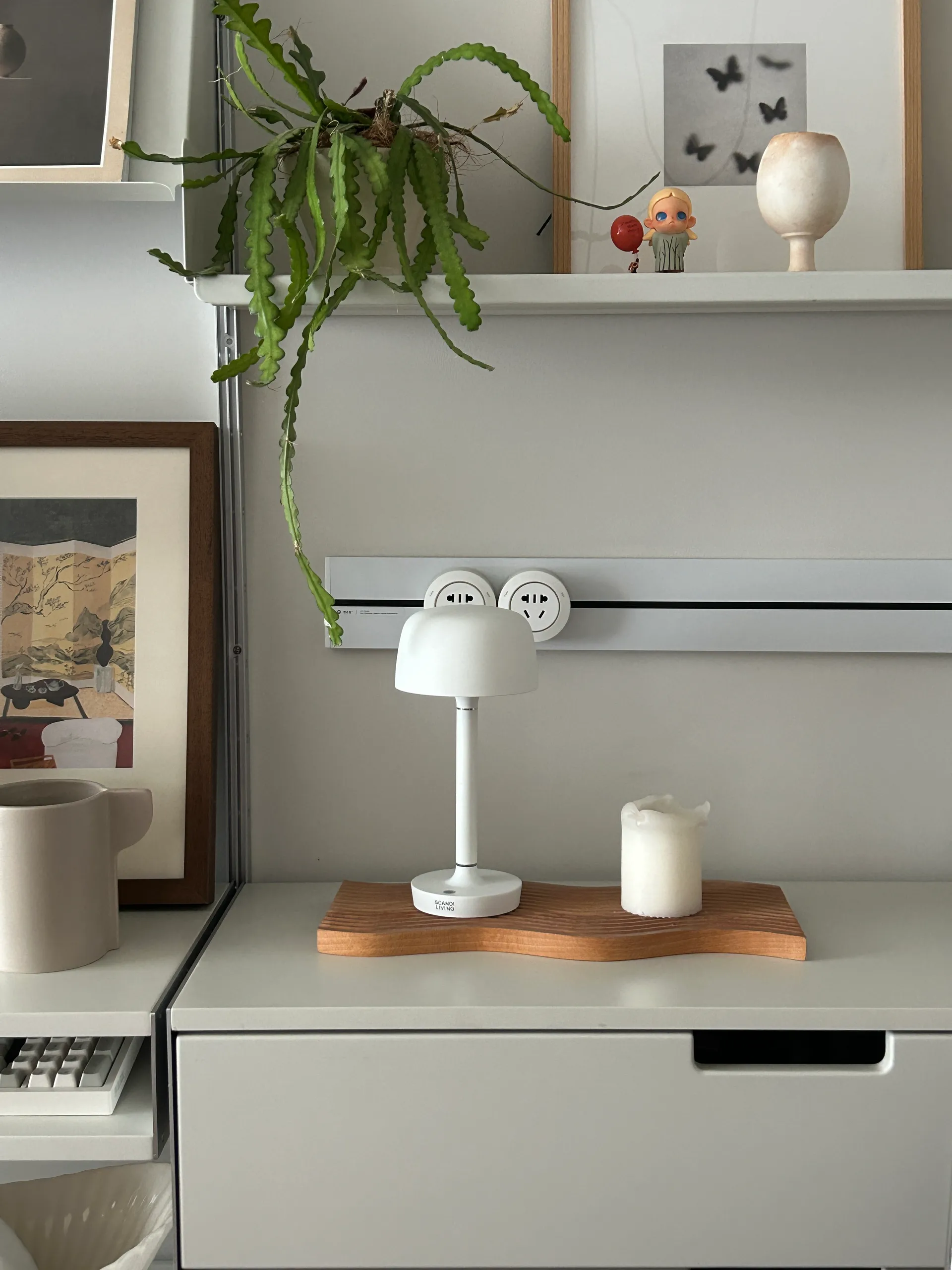 Halo draagbare tafellamp 25,5 cm, White Scandi Living