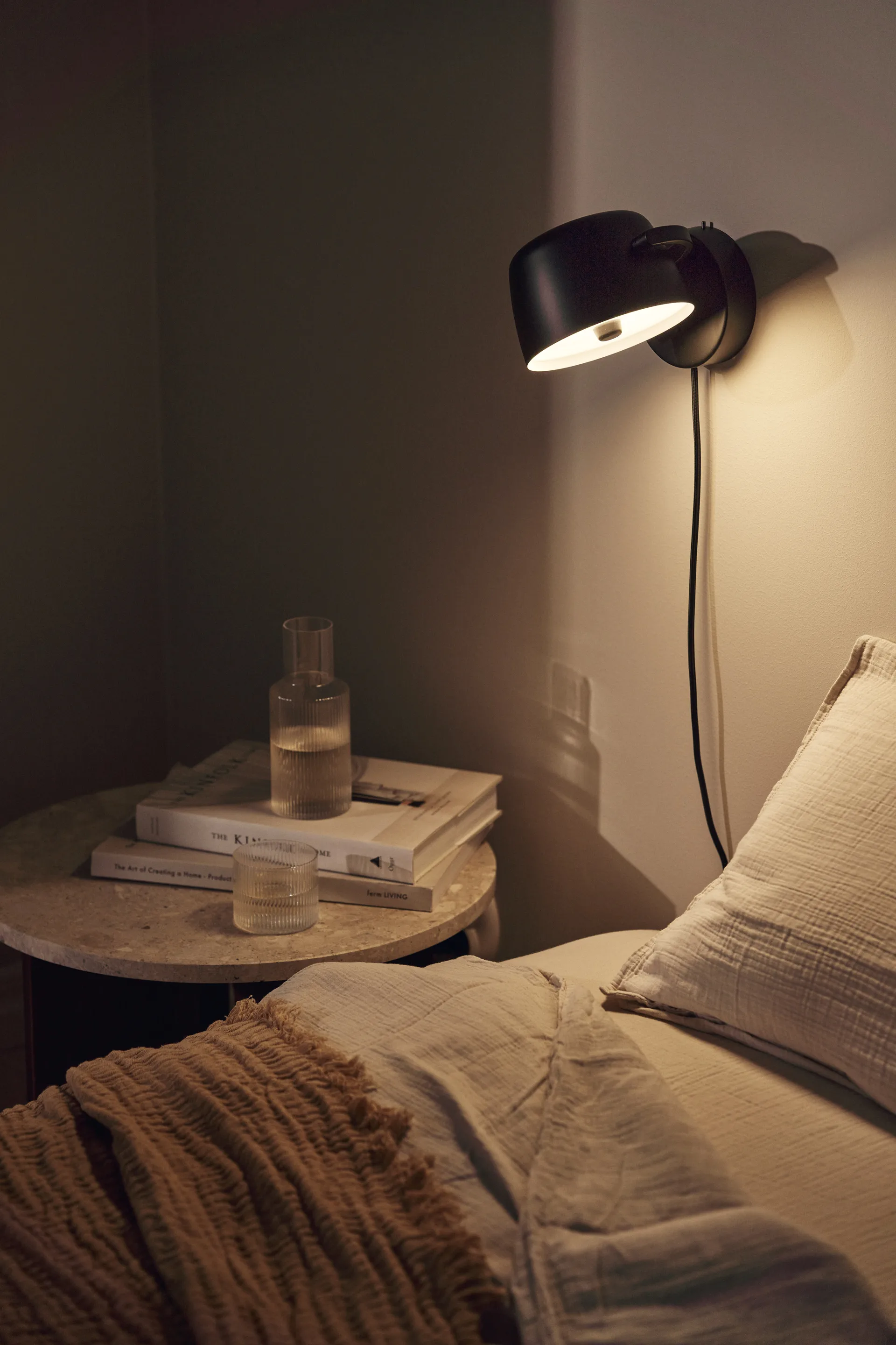 Halo wandlamp Ø16 cm, Black Scandi Living