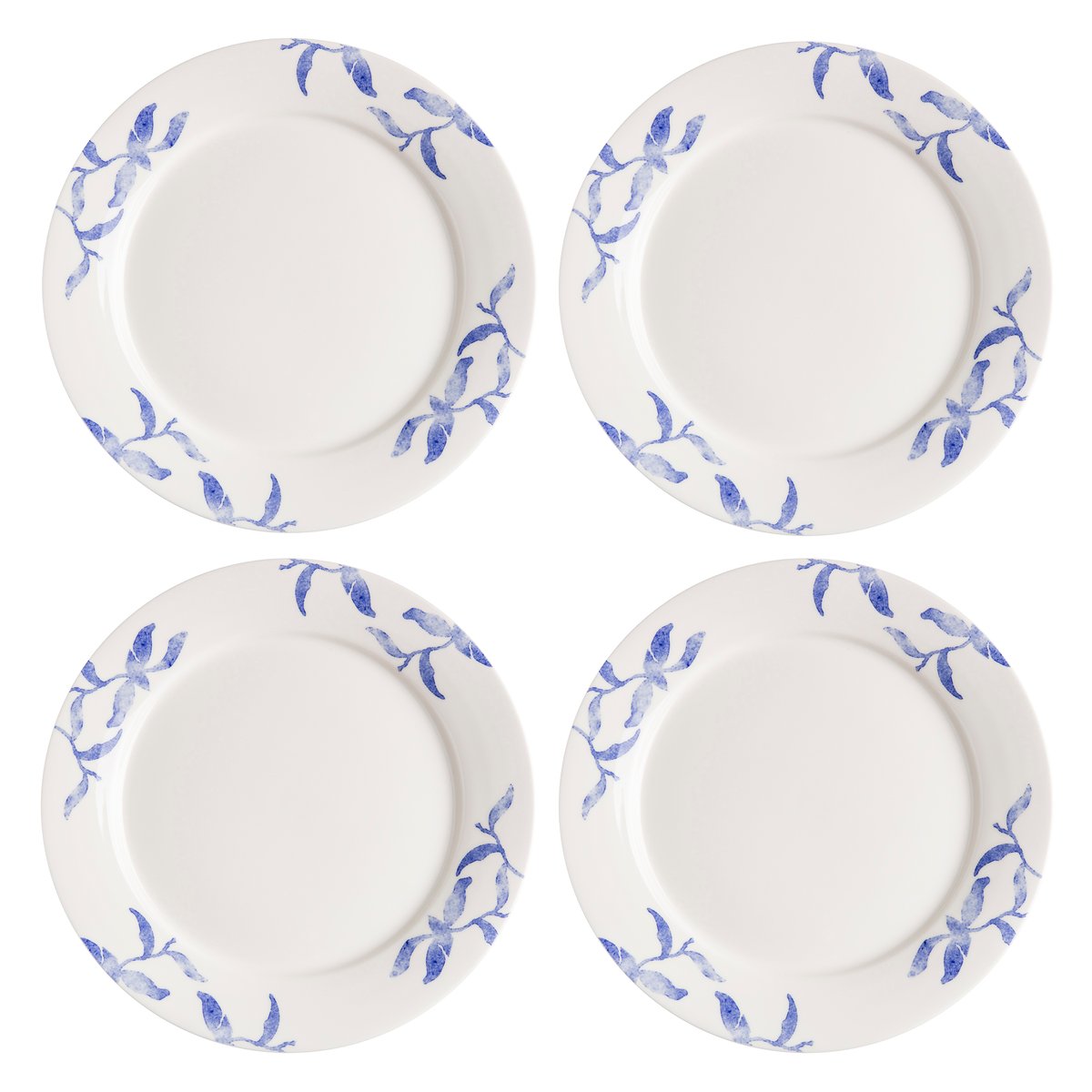 Scandi Living Havspil bord 28 cm 4-pak blauw-wit