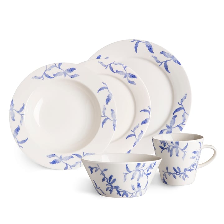 Havspil bord 28 cm 4-pak, blauw-wit Scandi Living