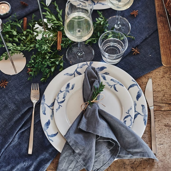 Havspil klein bord 21 cm 4-pak, blauw-wit Scandi Living
