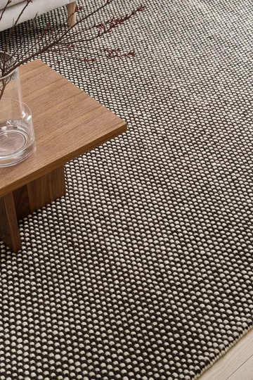 Hill wollen vloerkleed - Wit-bruin, 200x300 cm - Scandi Living