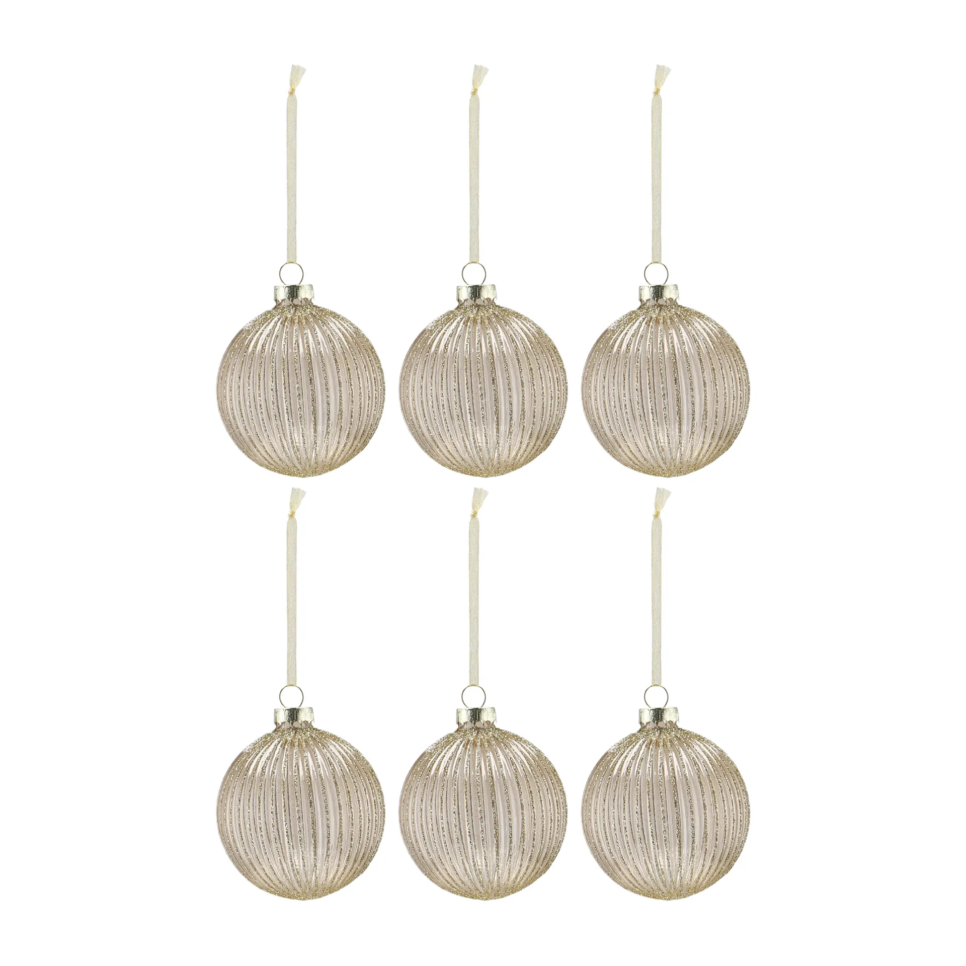 Holiday kerstballen 6-pack, Gold Scandi Living