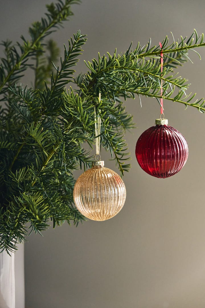 Holiday kerstballen 6-pack, Red Scandi Living