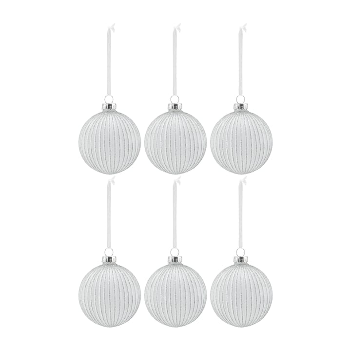 Holiday kerstballen 6-pack - White - Scandi Living