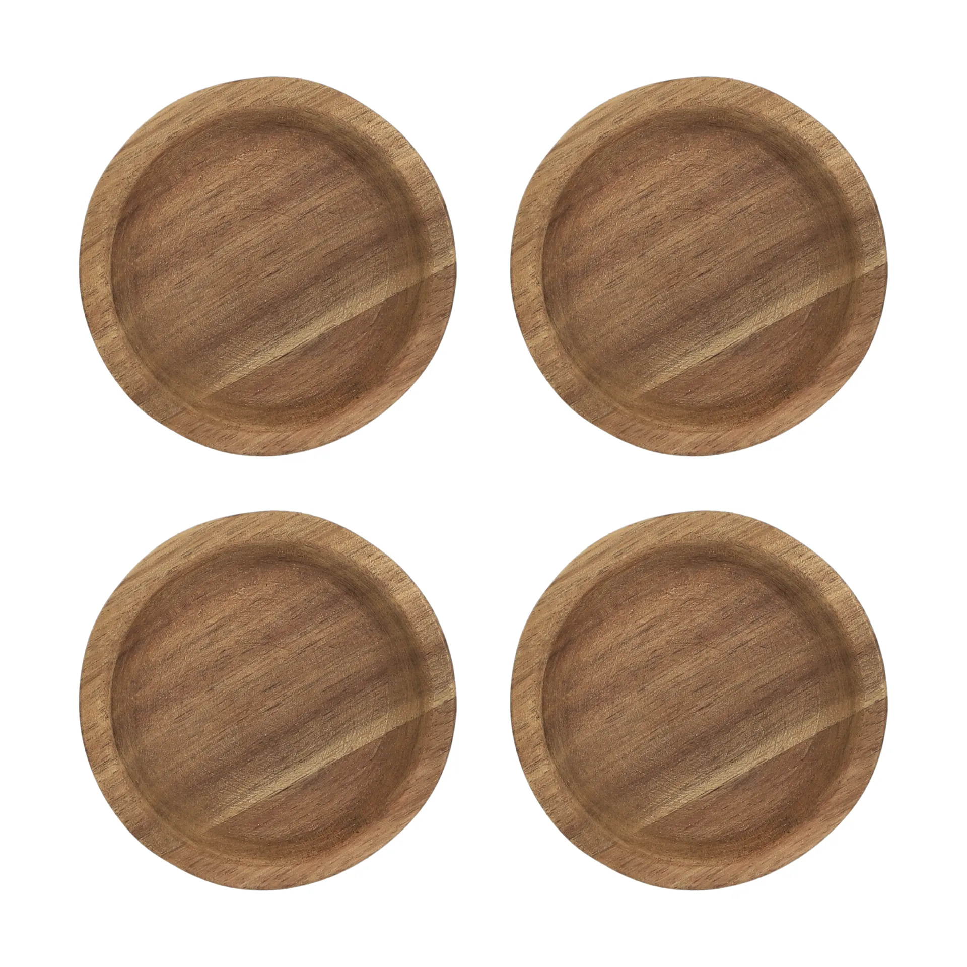 Hollow onderzetters Ø9 cm 4-pack, Acacia Scandi Living