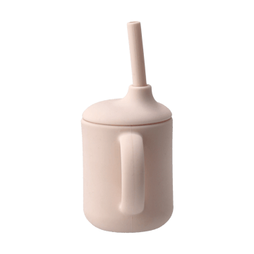 Idun beker met rietje siliconen 120 ml - Blush - Scandi Living
